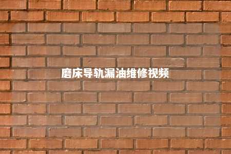 磨床导轨漏油维修视频