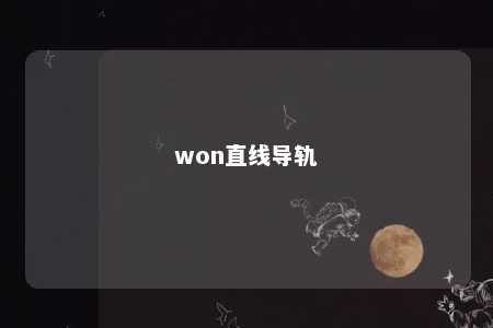 won直线导轨 